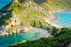 Timoni beach on Korfu, Greece