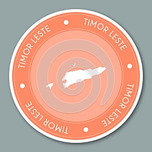 Timor-Leste label flat sticker design.