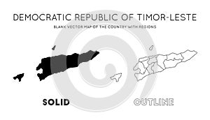 Timor-Leste map. photo