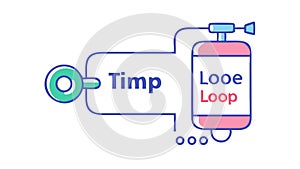 Timp Loop Text Icon, Abstract Branding Digital Design Vector, vector design Generative AI
