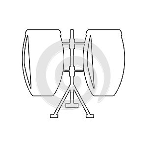 Timpani icon. Element of music instrument for mobile concept and web apps icon. Outline, thin line icon for website design and