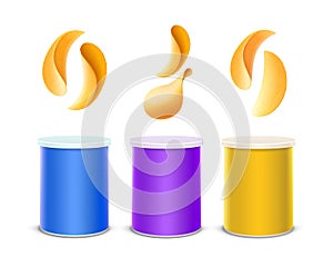 Tin Box Container Tube for Packaging Stack Potato Crispy Chips