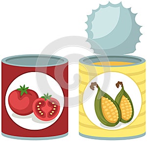 Tin can tomato and corn soup