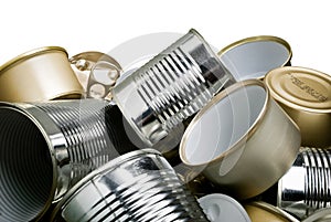 Tin cans for recycling