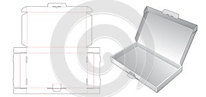 Tin folding box die cut template