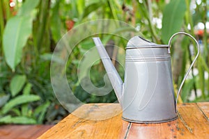 Tin garden watering can
