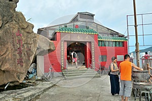 Tin Hau Temple at Fishing Village of Lei Yue Mun
