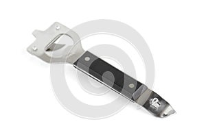 Tin-opener isolated on the white background