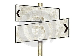 Tin Road Signs (Isolated)