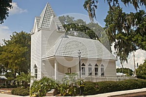 Tin roofed historical church, Florida photo
