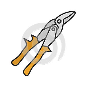 Tin snips color icon