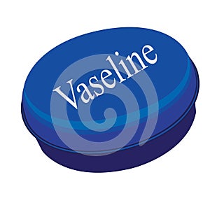 Tin of Vaseline vector illustration