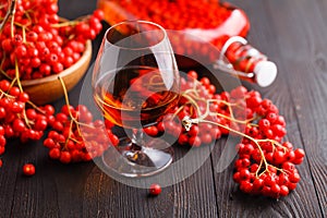Tincture bottles oÐ° berries rowan b. Herbal medicine
