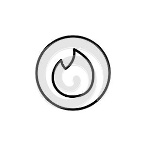 Tinder icon Thin vector set
