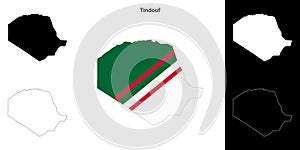 Tindouf outline map photo