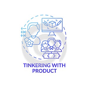 Tinkering with product concept icon