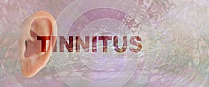 Tinnitus awareness message banner background photo