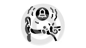 tinnitus health problem glyph icon animation