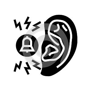 tinnitus relief audiologist doctor glyph icon vector illustration