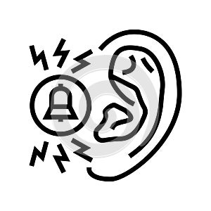 tinnitus relief audiologist doctor line icon vector illustration
