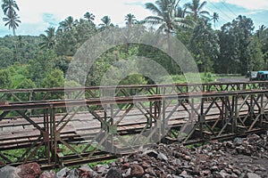Tinoor bailey bridge at Tinoor village, Manado, North Sulawesi, Indonesia.