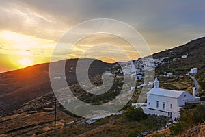 Tinos island view from the top