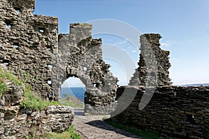 Tintagel Cornwall England. King Arthur`s castle. Camelot