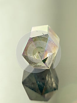 Tinted quartz, a natural mineral with beautiful texture and transparency