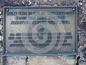 Brass alloy plaque in Tintern photo