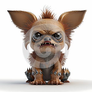 Tiny Angry Monster Dog. Generative AI