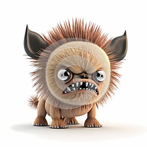 Tiny Angry Monster Dog. Generative AI