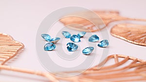 tiny blue gems . commonly used for jewelry