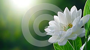 Tiny Bug on Leaf Close to White Flower in Nature