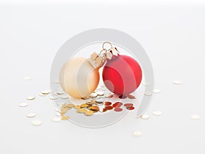 Tiny christmas globes joined together