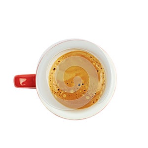 Tiny cup of espresso isolated