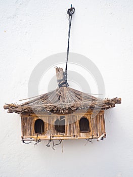 Tiny cute wooden bird house