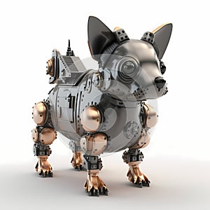 Tiny Dog Security Robot. Generative AI
