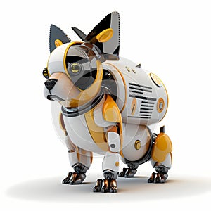 Tiny Dog Security Robot. Generative AI