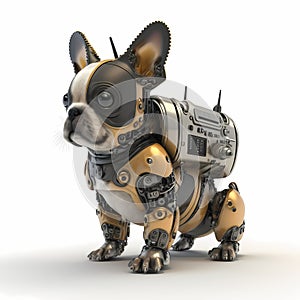 Tiny Dog Security Robot. Generative AI