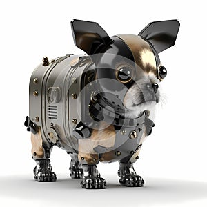 Tiny Dog Security Robot. Generative AI