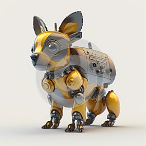 Tiny Dog Security Robot. Generative AI
