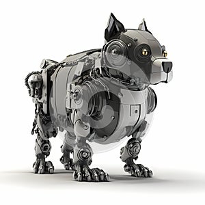 Tiny Dog Security Robot. Generative AI