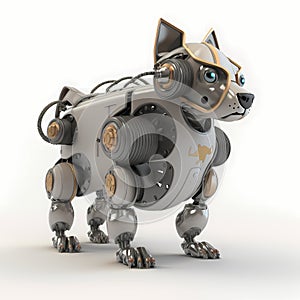 Tiny Dog Security Robot. Generative AI