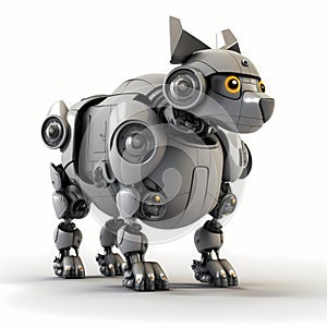 Tiny Dog Security Robot. Generative AI