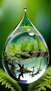 Tiny Ecosystem.A breathtaking close-up of a miniature ecosystem.