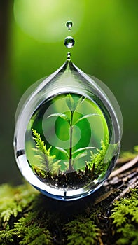 Tiny Ecosystem.A breathtaking close-up of a miniature ecosystem.