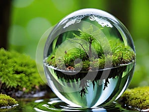 Tiny Ecosystem.A breathtaking close-up of a miniature ecosystem.