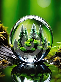 Tiny Ecosystem.A breathtaking close-up of a miniature ecosystem.