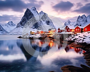 tiny fishing village of the Lofoten Islands in Norway.