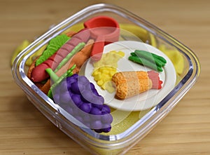 Tiny Food Eraser Set in Container